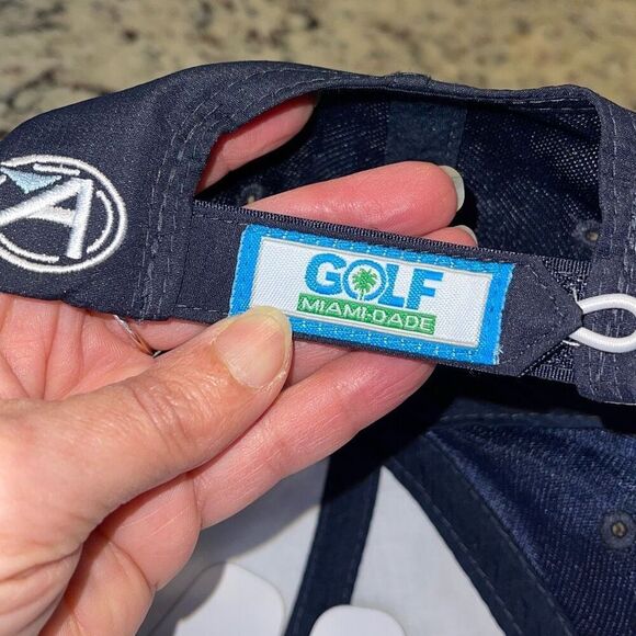 Ahead Golf Miami-Dade‎ Adjustable Cap Hat Classic Cut Navy UPF 50 NWT - Picture 5 of 6